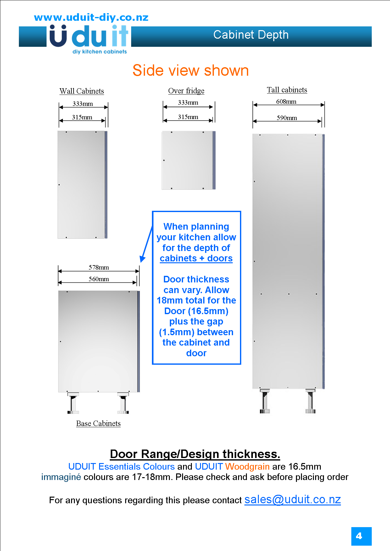 Cabinet Specs Design Solutions, Standard Kitchen Cabinet Sizes Chart Nz